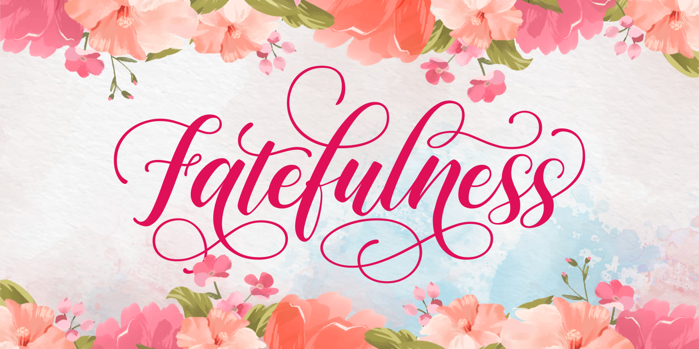 Beispiel einer Fatefulness-Schriftart